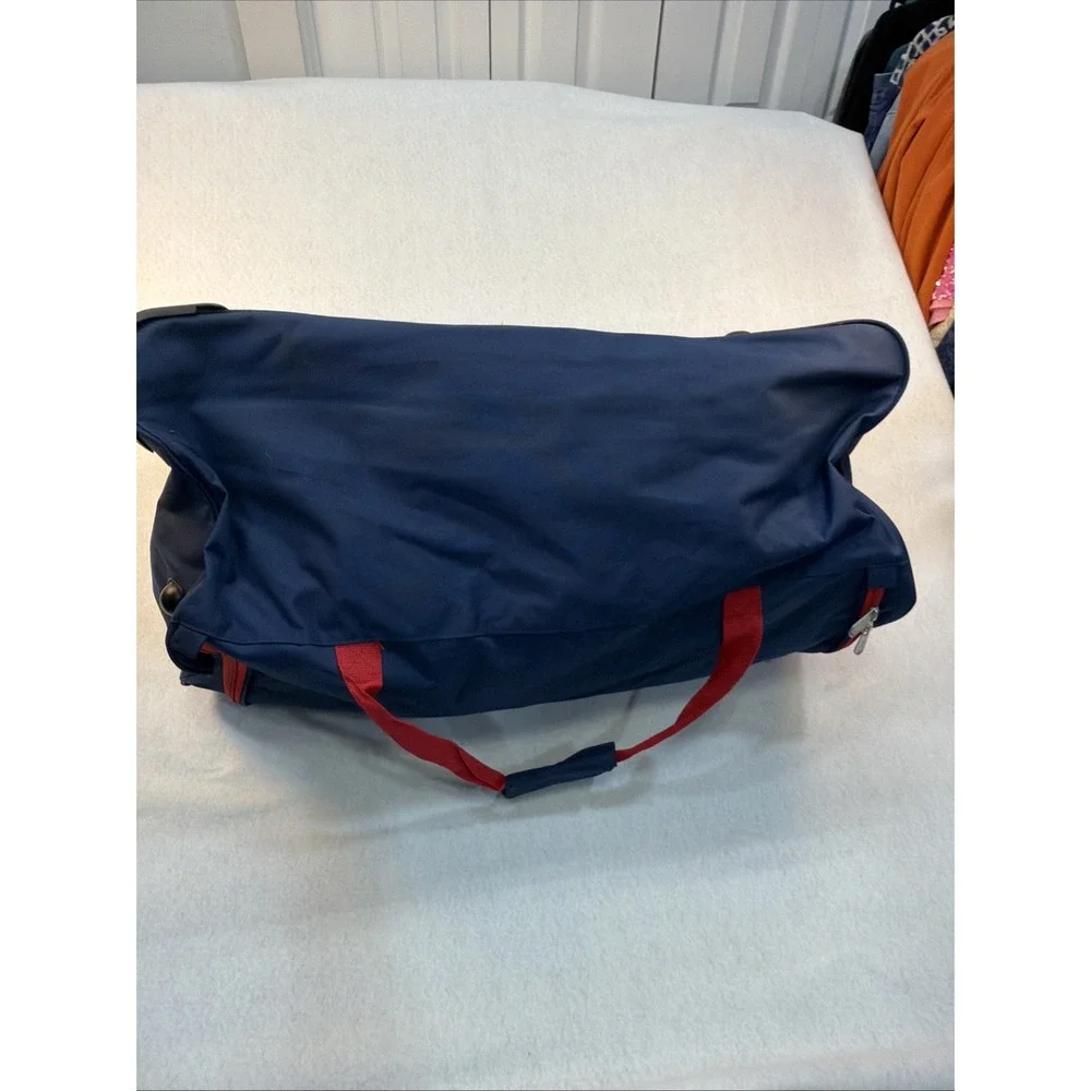 USPolo ASSN Red White And Blue Duffel‎ Bag With Wheels And Handle